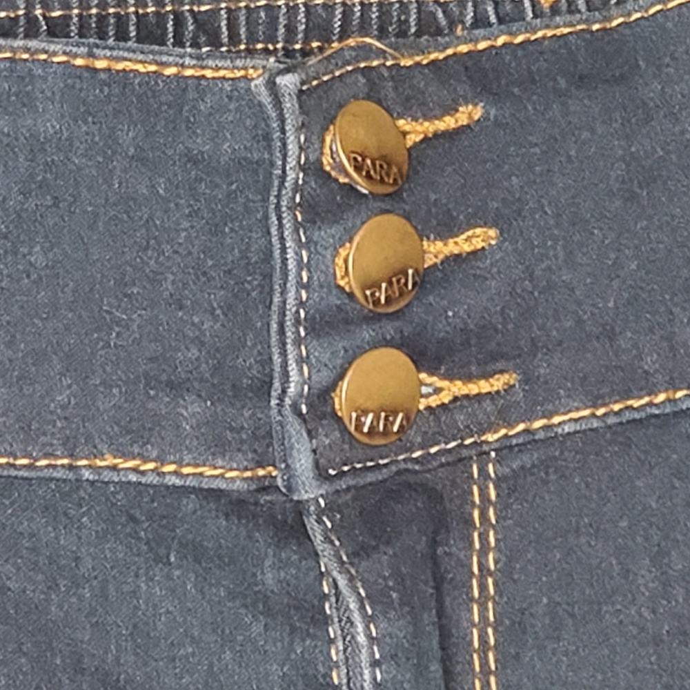 PARA  High-rise Skinny Jeans Elastic/paperback waist Size 15 - Picture 4 of 14
